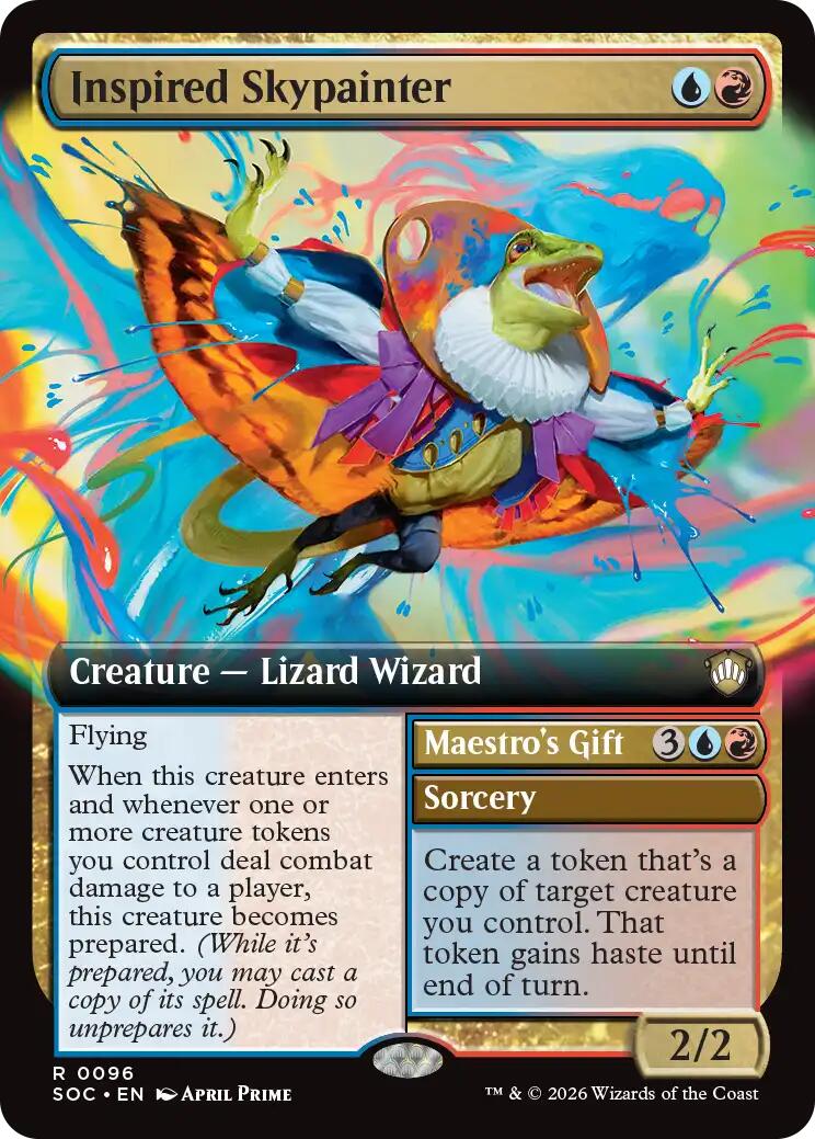 Inspired Skypainter (Extended Art) [Secrets of Strixhaven Commander] | Empire Gaming NC