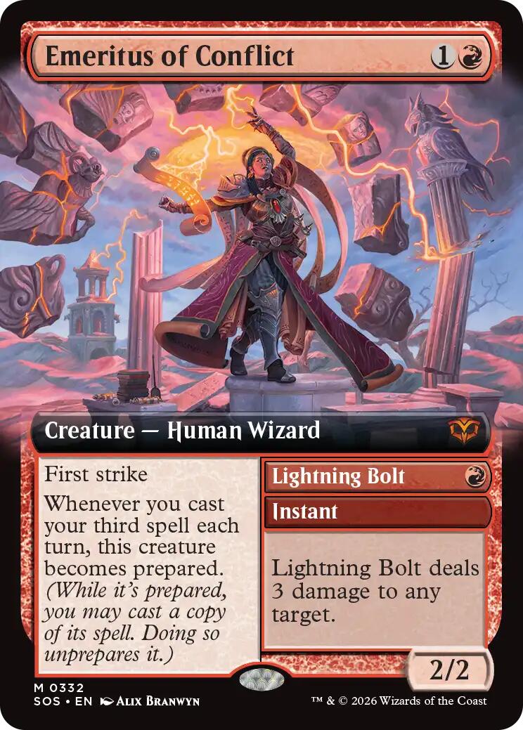 Emeritus of Conflict (Extended Art) [Secrets of Strixhaven] | Empire Gaming NC