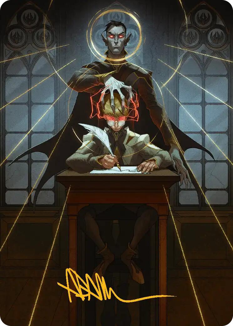 Vampiric Tutor Art Card (Gold-Stamped Signature) [Secrets of Strixhaven Art Series] | Empire Gaming NC