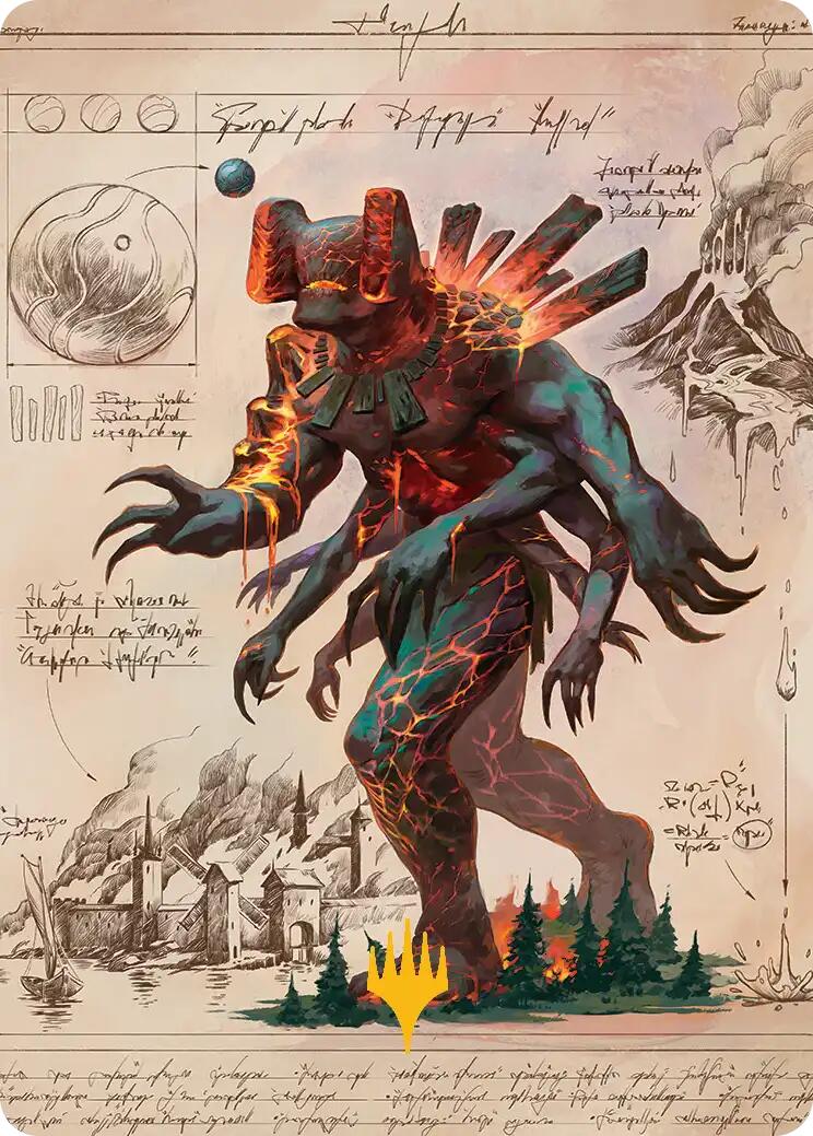 Magmablood Archaic Art Card (Gold-Stamped Planeswalker Symbol) [Secrets of Strixhaven Art Series] | Empire Gaming NC