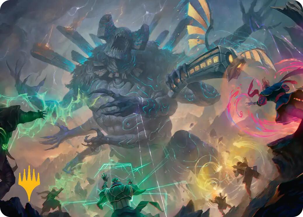 Moment of Reckoning Art Card (Gold-Stamped Planeswalker Symbol) [Secrets of Strixhaven Art Series] | Empire Gaming NC