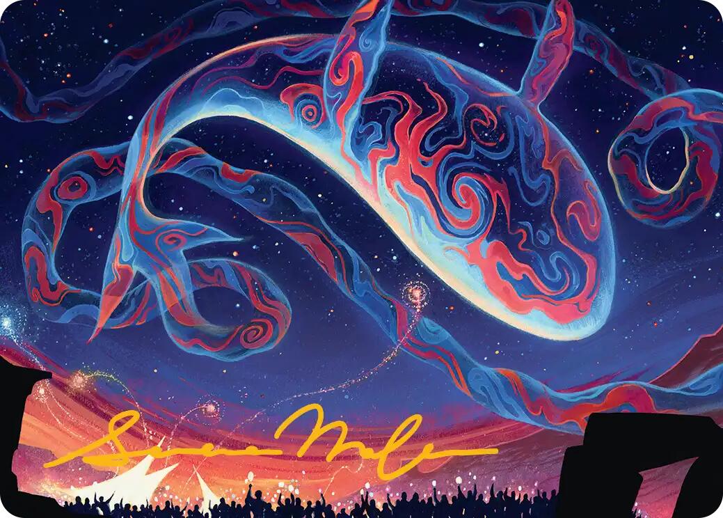 Spectacular Skywhale Art Card (Gold-Stamped Signature) [Secrets of Strixhaven Art Series] | Empire Gaming NC