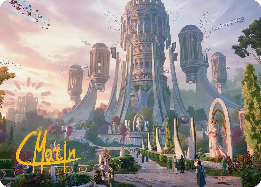 Command Tower Art Card (Gold-Stamped Signature) [Secrets of Strixhaven Art Series] | Empire Gaming NC