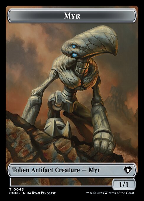 Soldier // Myr Double-Sided Token [Commander Masters Tokens] | Empire Gaming NC