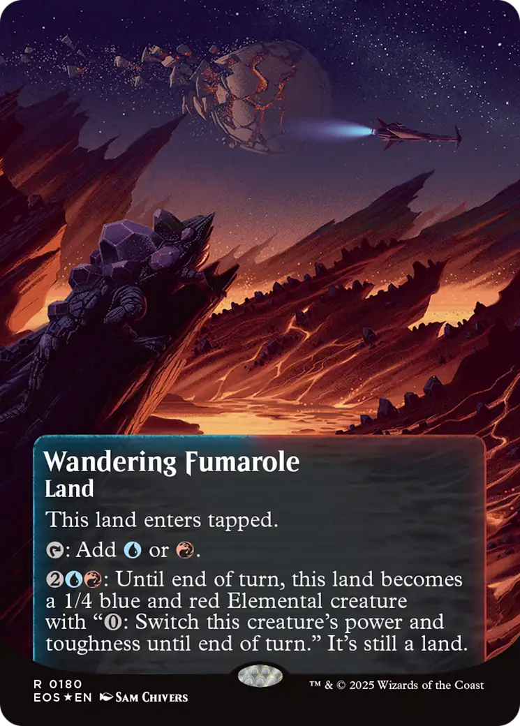 Wandering Fumarole (0180) (Borderless) (Galaxy Foil) [Edge of Eternities: Stellar Sights] | Empire Gaming NC