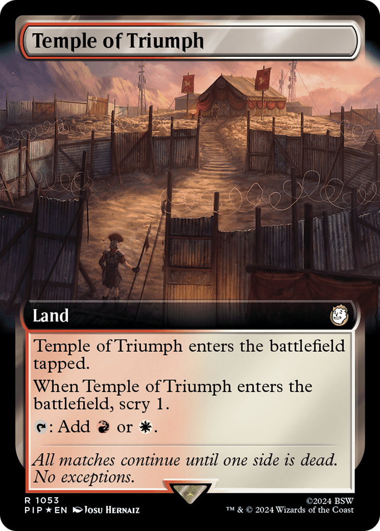 Temple of Triumph (Extended Art) (Surge Foil) [Fallout] | Empire Gaming NC