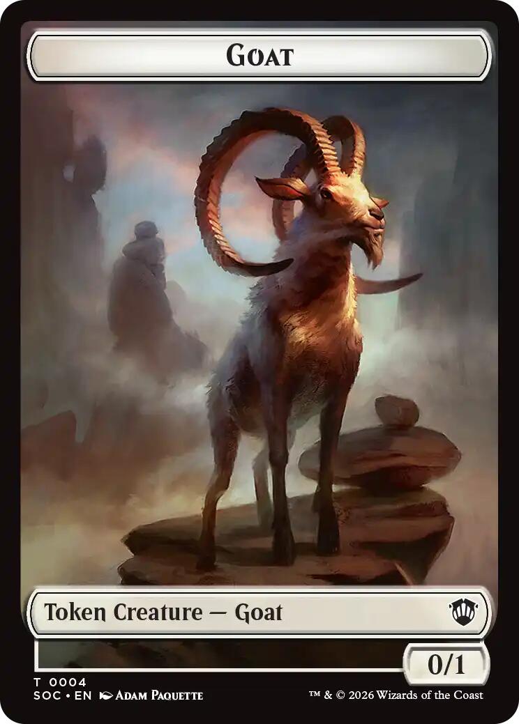 Goat // Fungus Beast Double-Sided Token [Secrets of Strixhaven Commander Tokens] | Empire Gaming NC