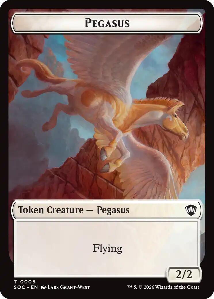Pegasus // Inkling (0022) Double-Sided Token [Secrets of Strixhaven Commander Tokens] | Empire Gaming NC