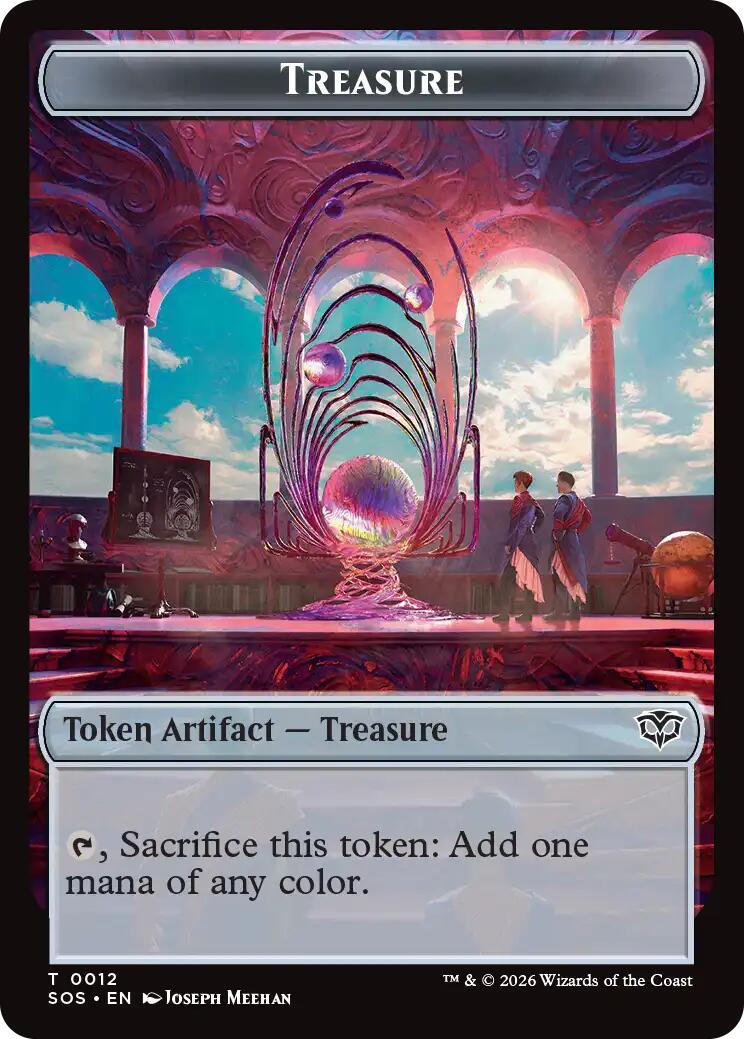 Primo, The Indivisble // Treasure Double-Sided Token [Secrets of Strixhaven Commander Tokens] | Empire Gaming NC