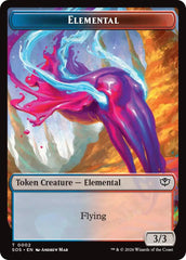 Dragon Illusion // Elemental (0002) Double-Sided Token [Secrets of Strixhaven Commander Tokens] | Empire Gaming NC