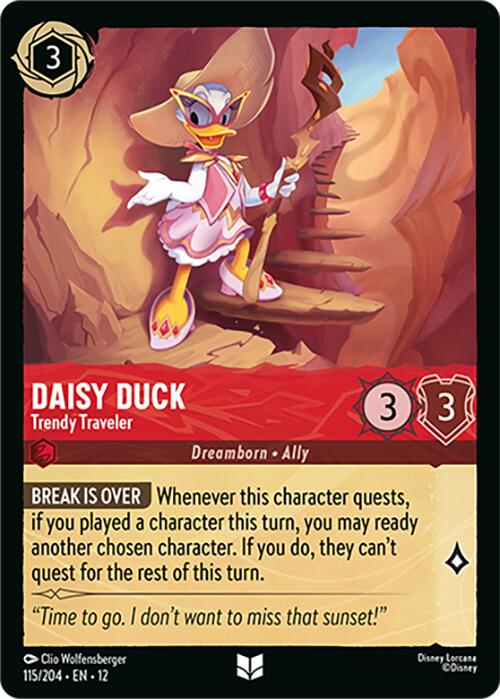 Daisy Duck - Trendy Traveler (115/204) [Wilds Unknown] | Empire Gaming NC