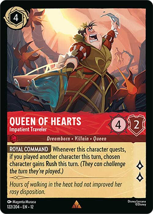 Queen of Hearts - Impatient Traveler (122/204) [Wilds Unknown] | Empire Gaming NC