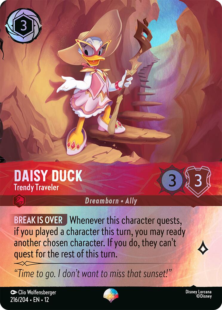 Daisy Duck - Trendy Traveler (Epic) (216/204) [Wilds Unknown] | Empire Gaming NC