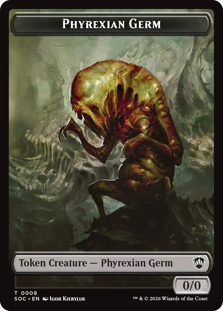 Phyrexian Germ // Thopter Double-Sided Token [Secrets of Strixhaven Commander Tokens] | Empire Gaming NC