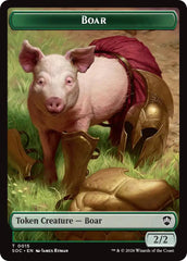 Boar // Frog Lizard Double-Sided Token [Secrets of Strixhaven Commander Tokens] | Empire Gaming NC