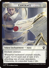 Contract // Pegasus Double-Sided Token [Secrets of Strixhaven Commander Tokens] | Empire Gaming NC