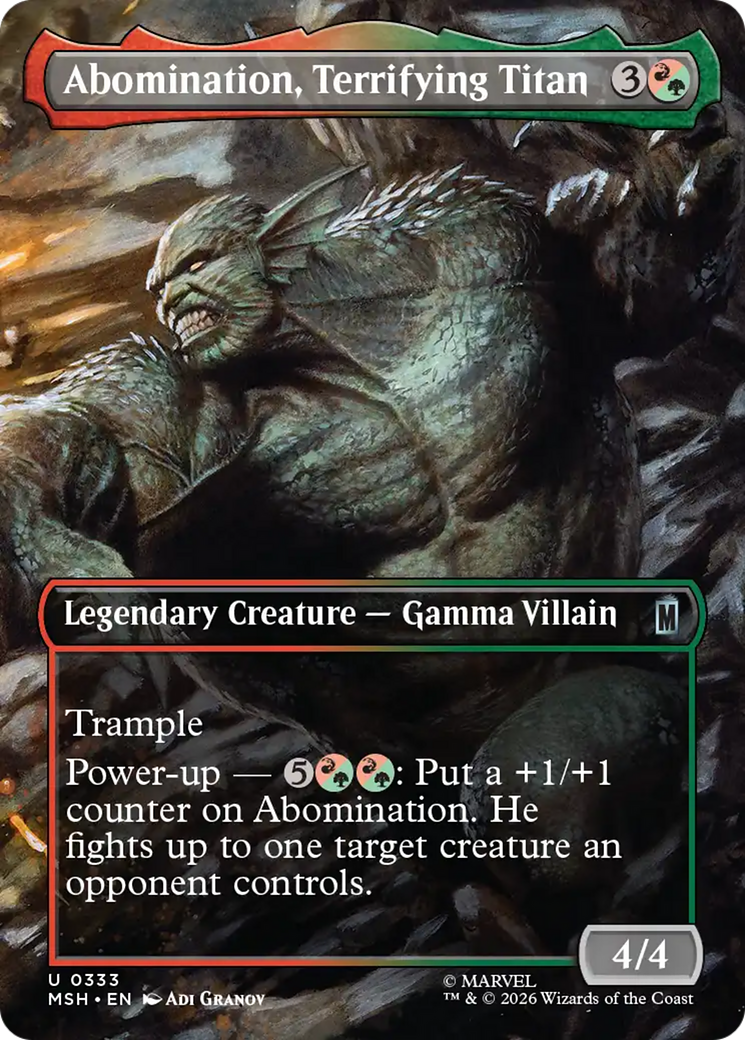 Abomination, Terrifying Titan (Borderless) [Marvel Super Heroes] | Empire Gaming NC