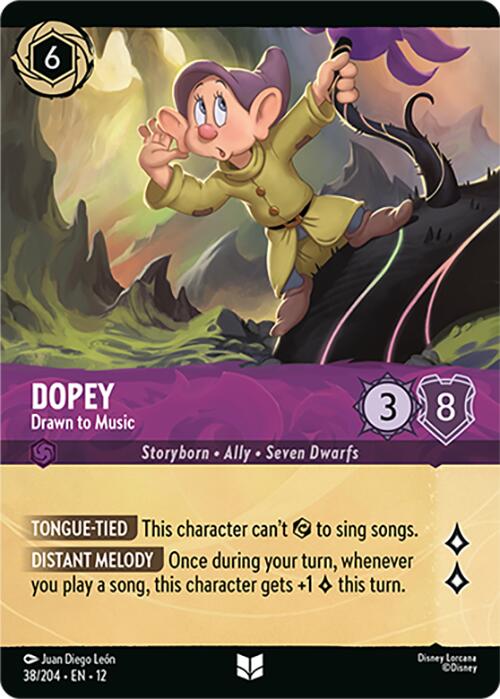Dopey - Drawn to Music (Foil) (38/204) [Wilds Unknown] | Empire Gaming NC
