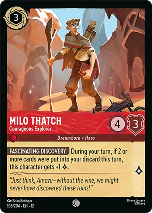 Milo Thatch - Courageous Explorer (108/204) [Wilds Unknown] | Empire Gaming NC