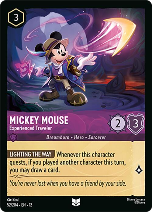Mickey Mouse - Experienced Traveler (52/204) [Wilds Unknown] | Empire Gaming NC