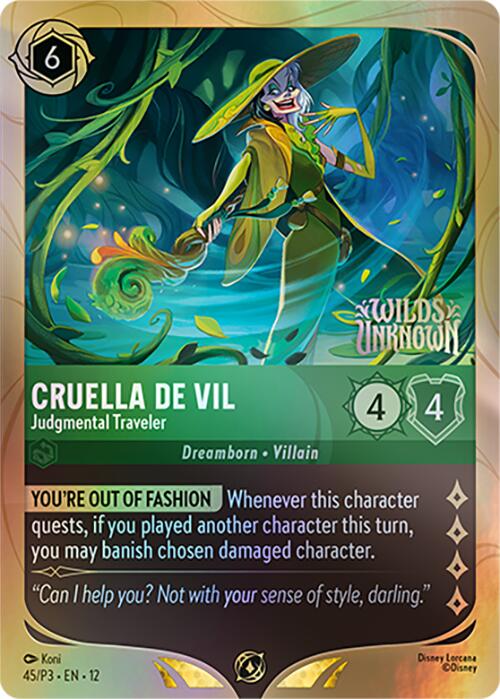 Cruella De Vil - Judgmental Traveler (45) [Promo Cards] | Empire Gaming NC