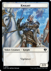 Spirit (0039) // Knight Double-Sided Token [Commander Masters Tokens] | Empire Gaming NC
