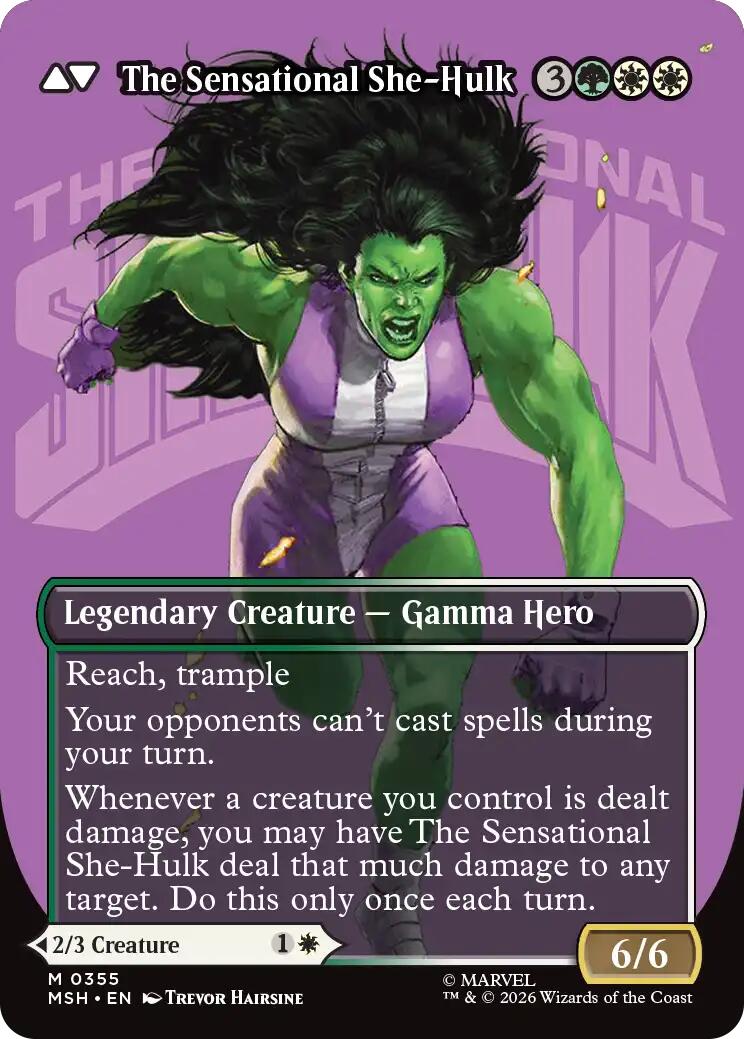 Jennifer Walters // The Sensational She-Hulk (Borderless) (0355) [Marvel Super Heroes] | Empire Gaming NC