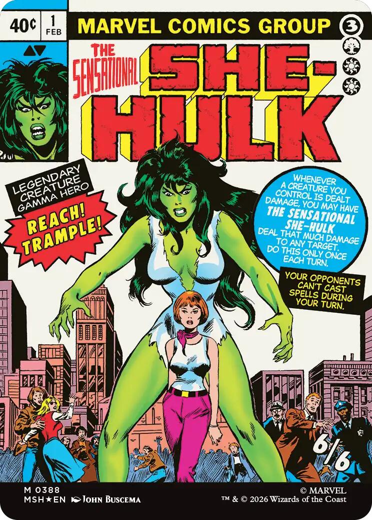 Jennifer Walters // The Sensational She-Hulk (Borderless) (0388) [Marvel Super Heroes] | Empire Gaming NC
