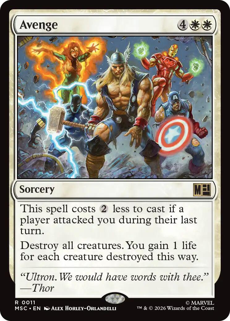 Avenge (Surge Foil) [Marvel Super Heroes Commander] | Empire Gaming NC