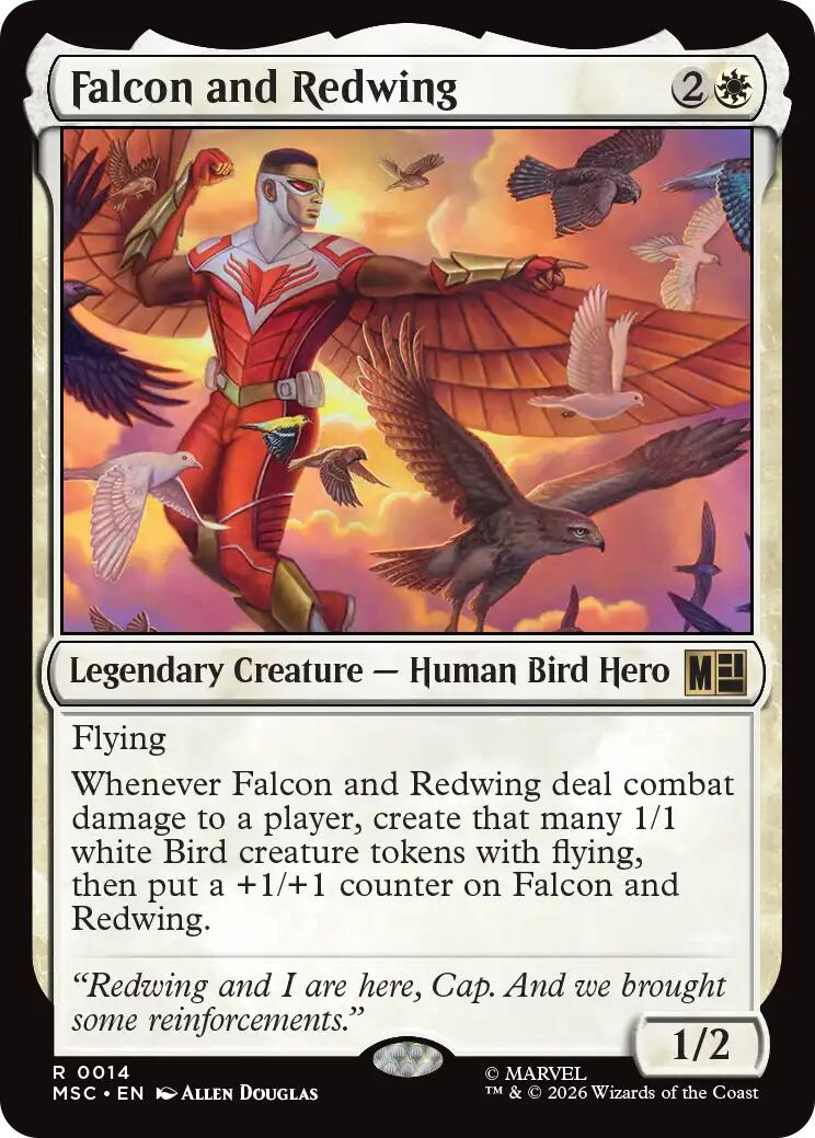 Falcon and Redwing (Surge Foil) [Marvel Super Heroes Commander] | Empire Gaming NC