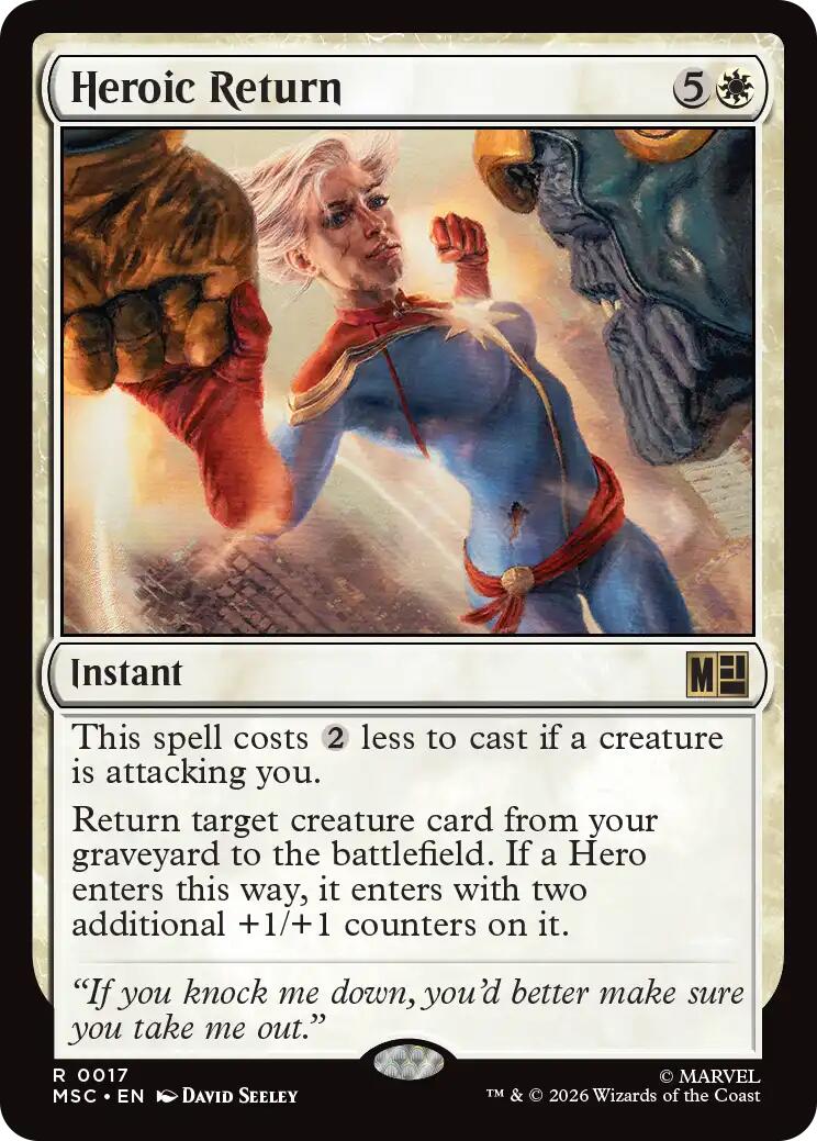 Heroic Return (Surge Foil) [Marvel Super Heroes Commander] | Empire Gaming NC