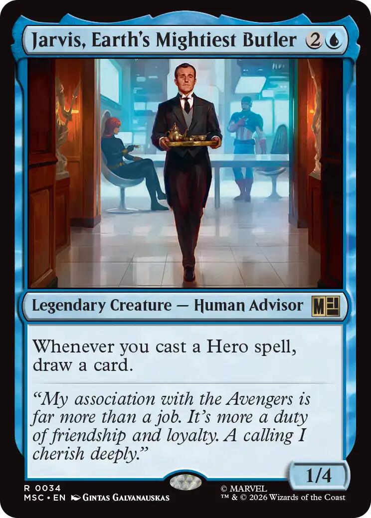 Jarvis, Earth's Mightiest Butler (Surge Foil) [Marvel Super Heroes Commander] | Empire Gaming NC
