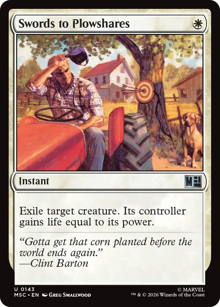 Swords to Plowshares (Surge Foil) [Marvel Super Heroes Commander] | Empire Gaming NC