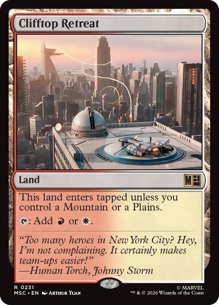 Clifftop Retreat (Surge Foil) [Marvel Super Heroes Commander] | Empire Gaming NC