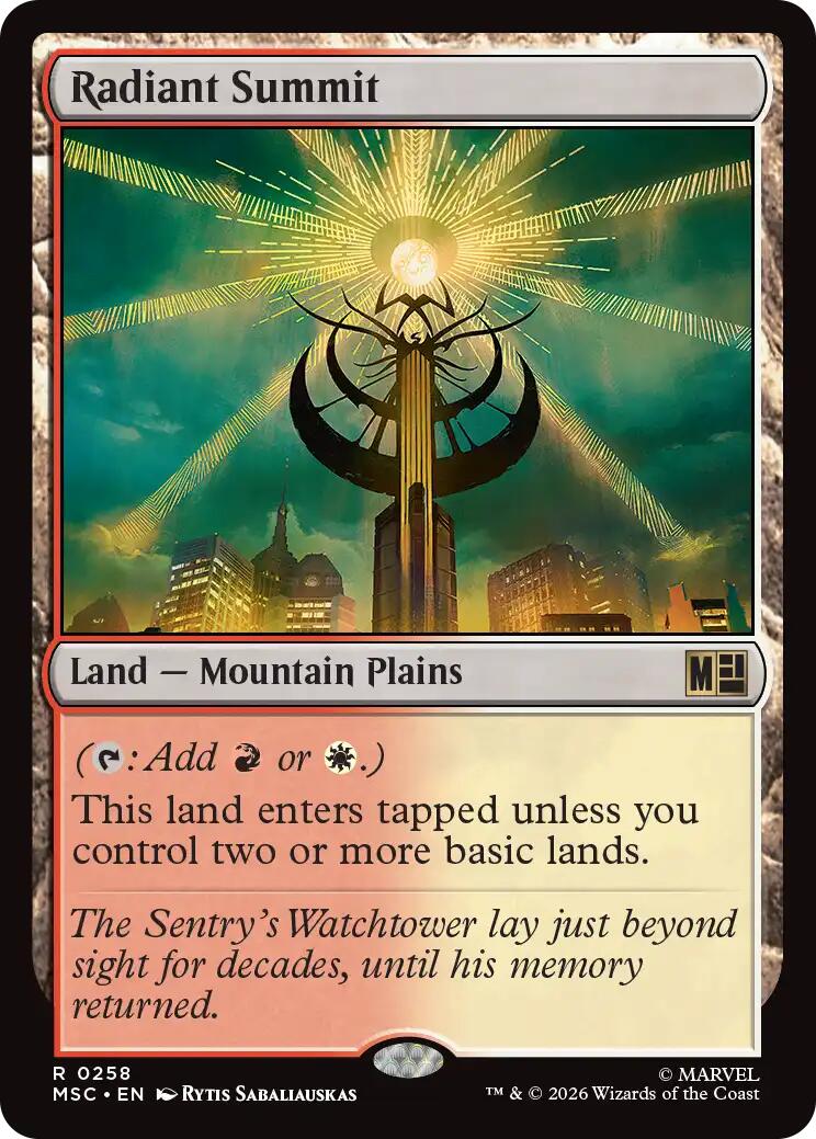 Radiant Summit (Surge Foil) [Marvel Super Heroes Commander] | Empire Gaming NC