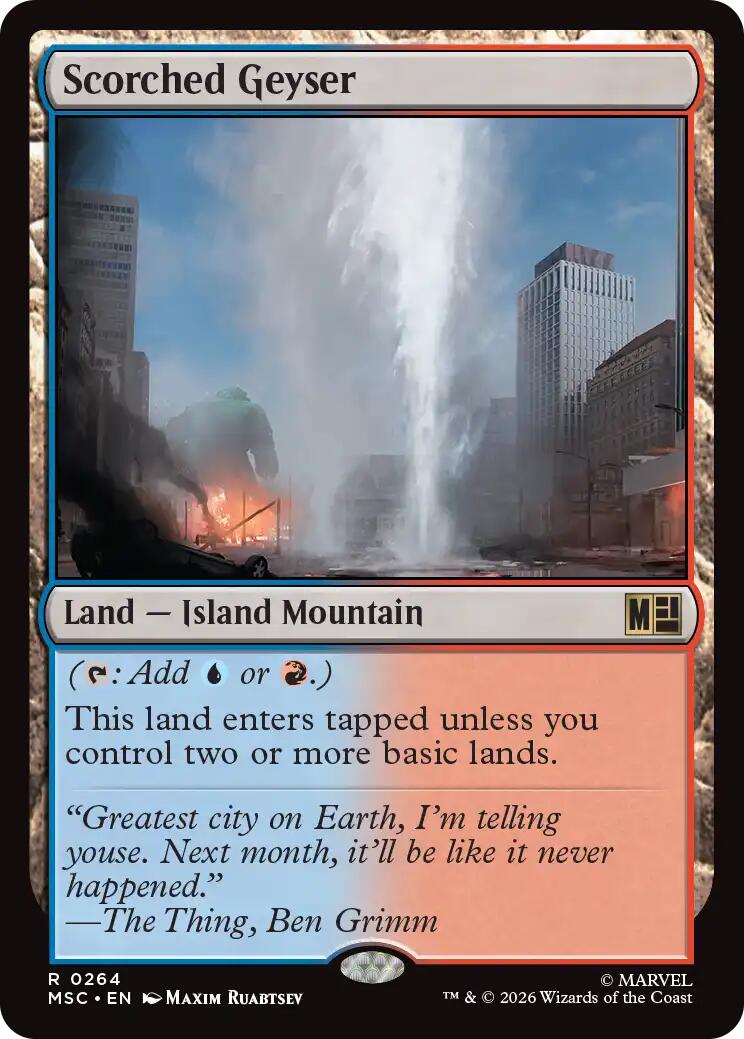 Scorched Geyser (Surge Foil) [Marvel Super Heroes Commander] | Empire Gaming NC