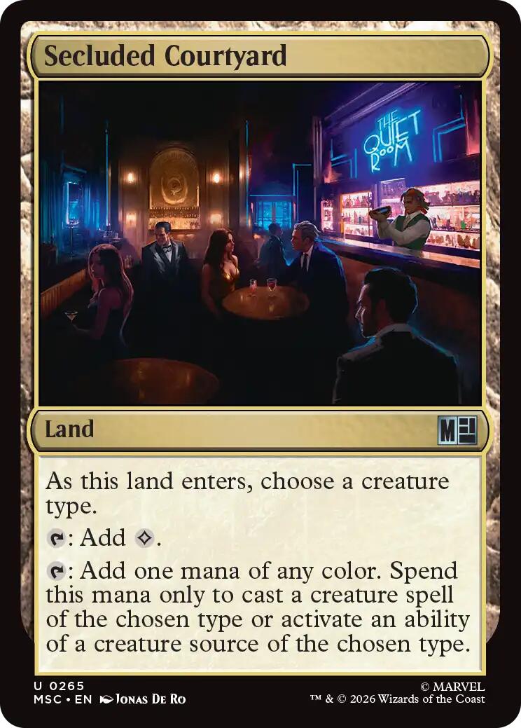 Secluded Courtyard (Surge Foil) [Marvel Super Heroes Commander] | Empire Gaming NC
