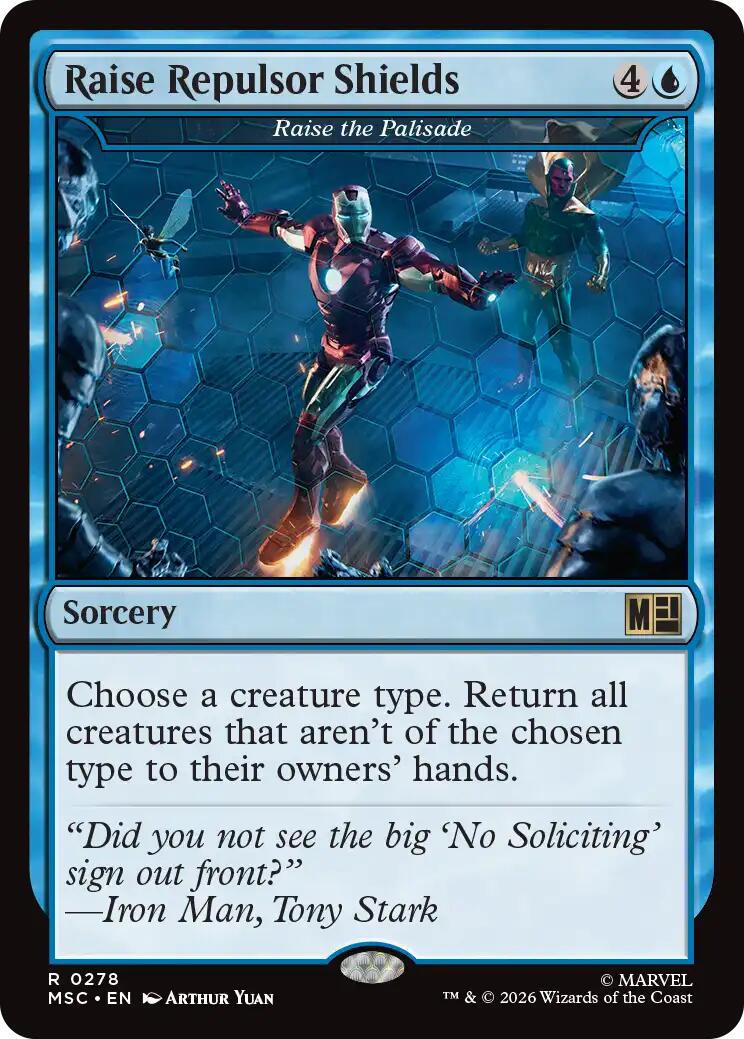 Raise Repulsor Shields - Raise the Palisade (Surge Foil) [Marvel Super Heroes Commander] | Empire Gaming NC