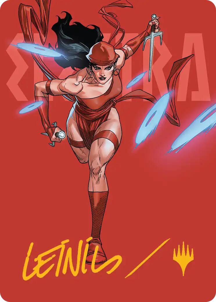 Elektra, Daughter of the Hand Art Card (Gold-Stamped Signature) [Marvel Super Heroes Art Series] | Empire Gaming NC
