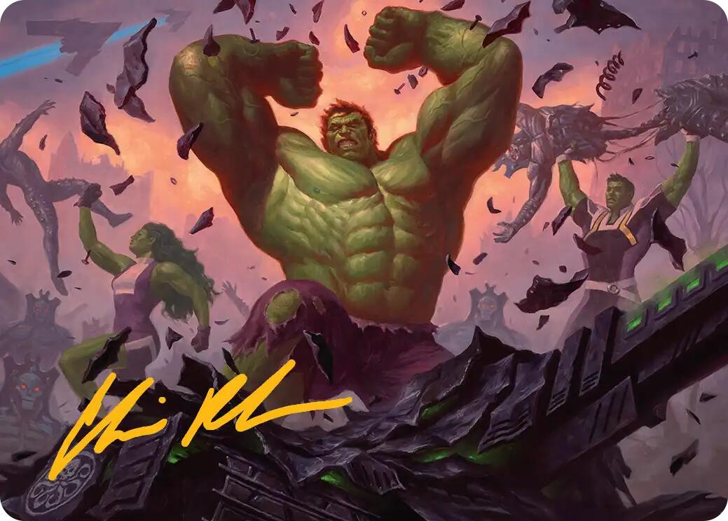 HULK SMASH! Art Card (Gold-Stamped Signature) [Marvel Super Heroes Art Series] | Empire Gaming NC