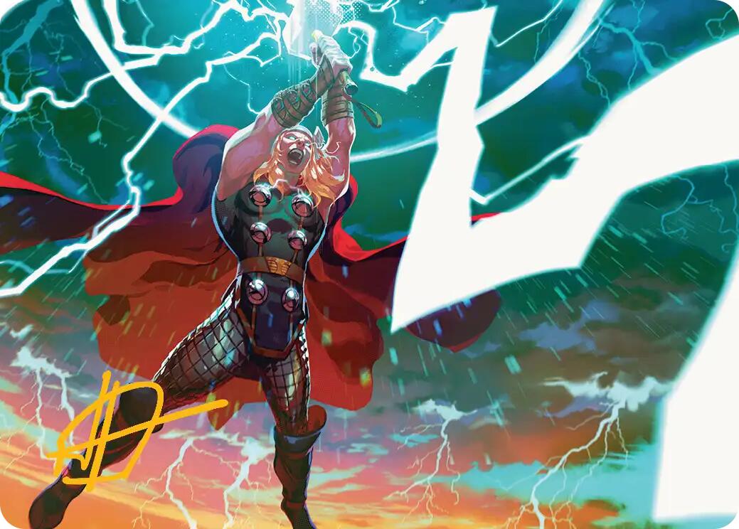 Lightning Strike Art Card (Gold-Stamped Signature) [Marvel Super Heroes Art Series] | Empire Gaming NC