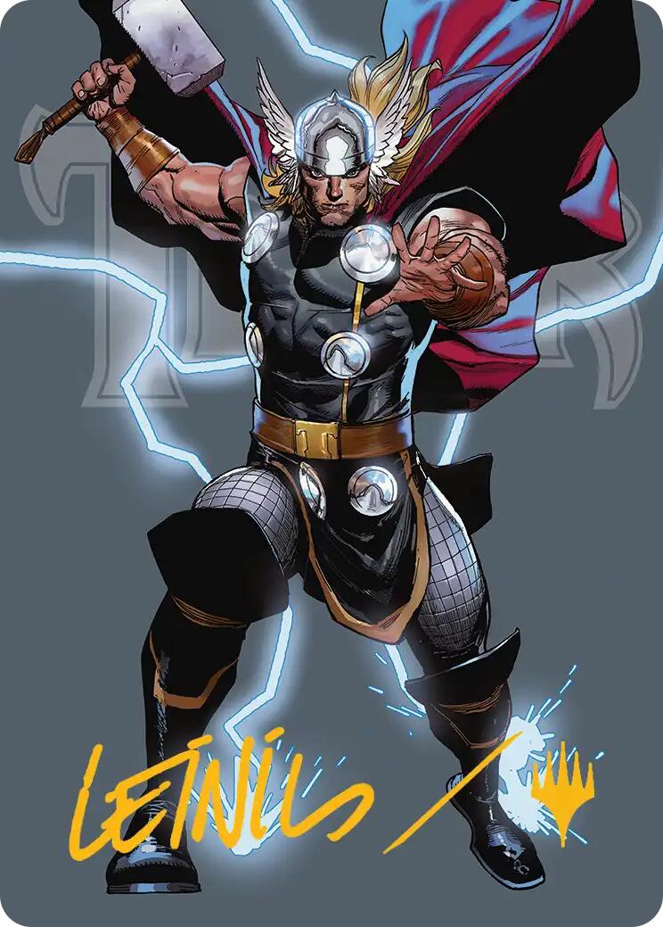 Thor, God of Thunder Art Card (Gold-Stamped Signature) [Marvel Super Heroes Art Series] | Empire Gaming NC