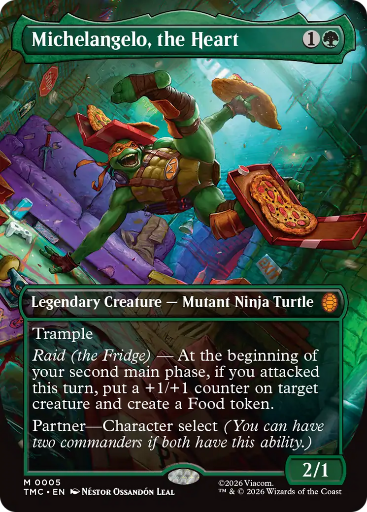 Michelangelo, the Heart (Borderless) [Teenage Mutant Ninja Turtles Commander] | Empire Gaming NC
