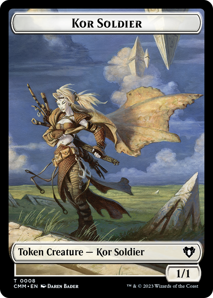 Soldier // Kor Soldier Double-Sided Token [Commander Masters Tokens] | Empire Gaming NC