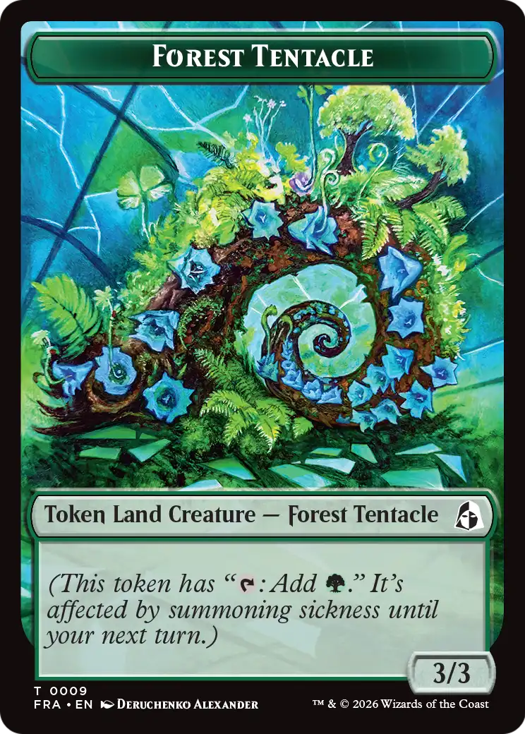 Forest Tentacle // Beast Double-Sided Token [Reality Fracture Tokens] | Empire Gaming NC