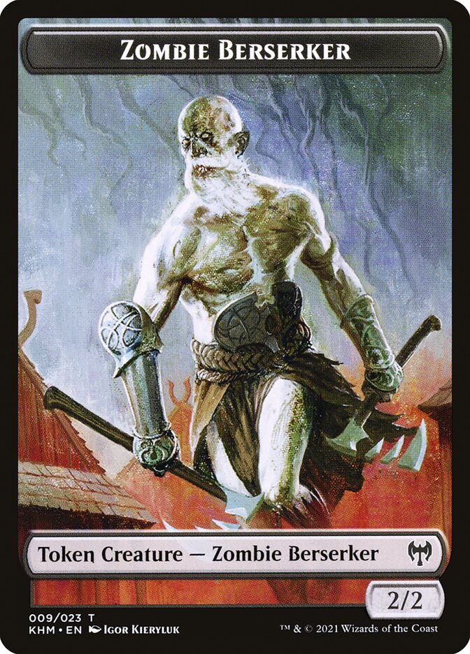 Treasure // Zombie Berserker Double-Sided Token [Kaldheim Tokens] | Empire Gaming NC