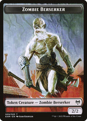 Human Warrior // Zombie Berserker Double-Sided Token [Kaldheim Tokens] | Empire Gaming NC