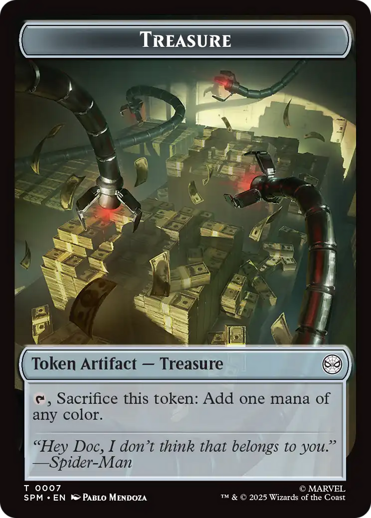 Spider // Treasure Double-Sided Token [Marvel's Spider-Man Tokens] | Empire Gaming NC