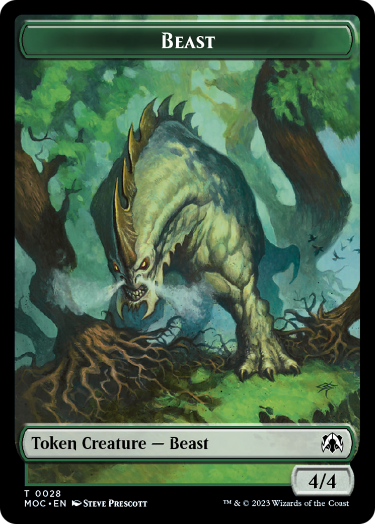 Thopter // Beast Double-Sided Token [March of the Machine Commander Tokens] | Empire Gaming NC
