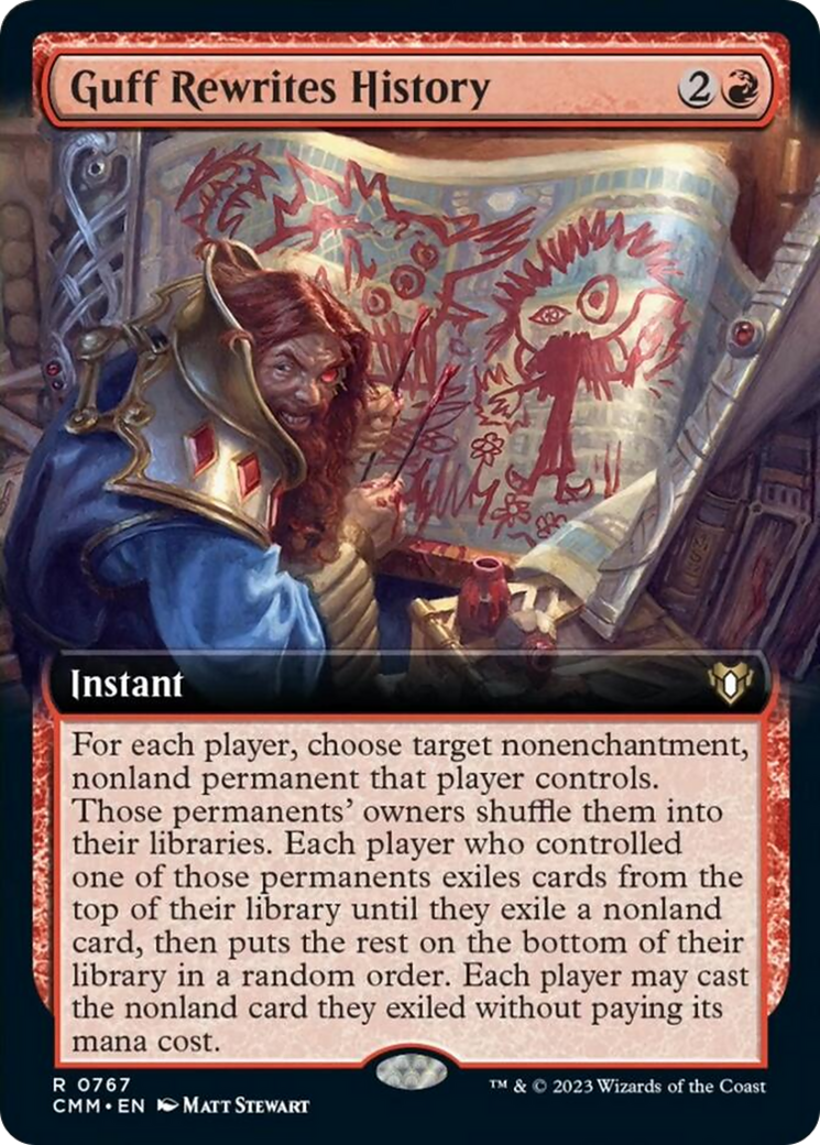Guff Rewrites History (Extended Art) [Commander Masters] | Empire Gaming NC